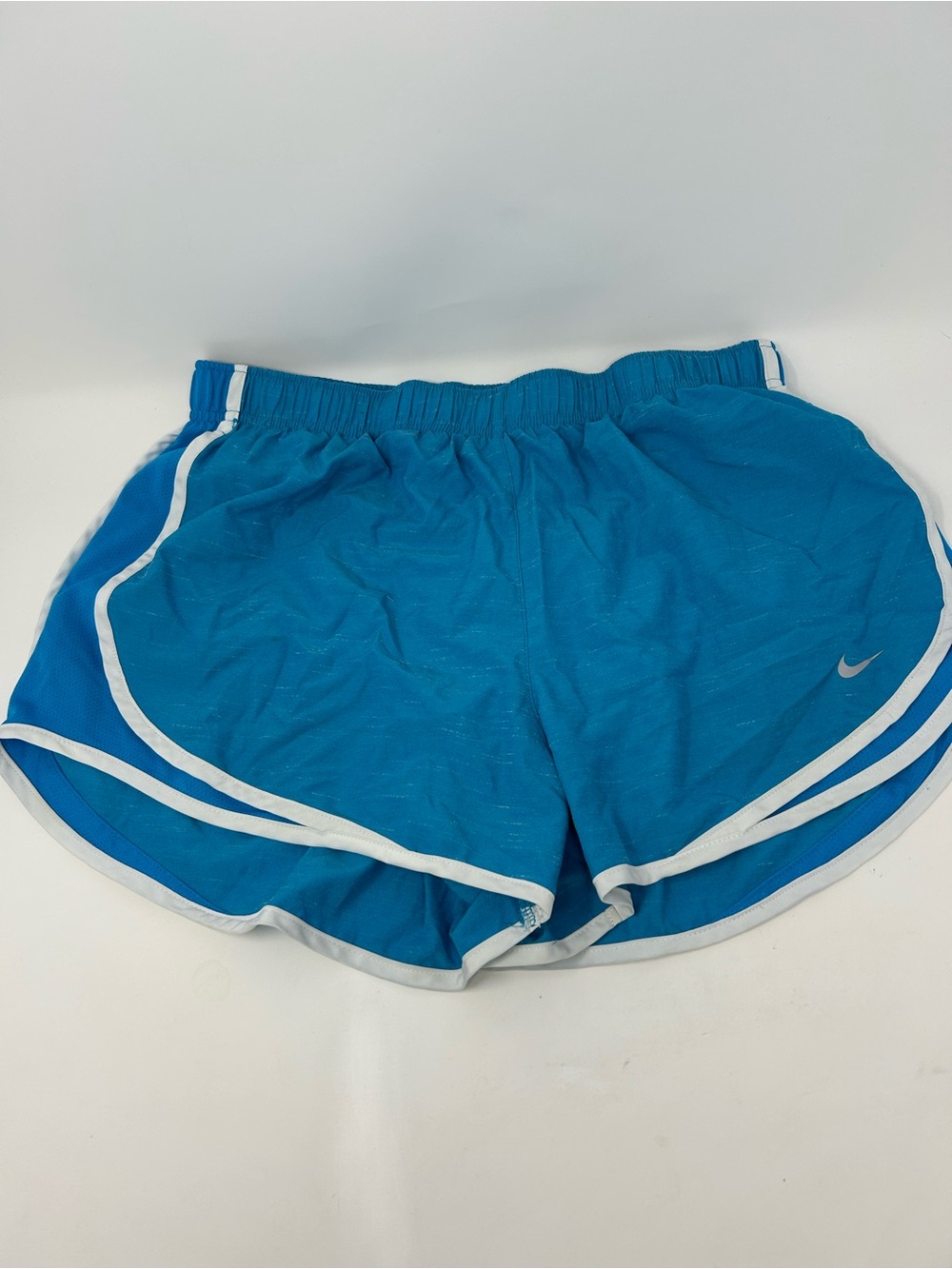 Nike Women’s Teal Athletic Shorts with White Trim Dri-Fit R14